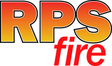 RPS Fire logo in red, orange, and yellow text on a white background