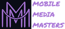 Logo with a purple stylized "M" on a black background next to the purple text "MOBILE MEDIA MASTERS" on a white background.