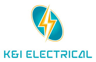 KGI Electrical logo with teal and orange lightning bolt icon and blue text on a white background
