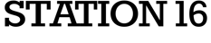 The word station 16 is written in black on a white background.
