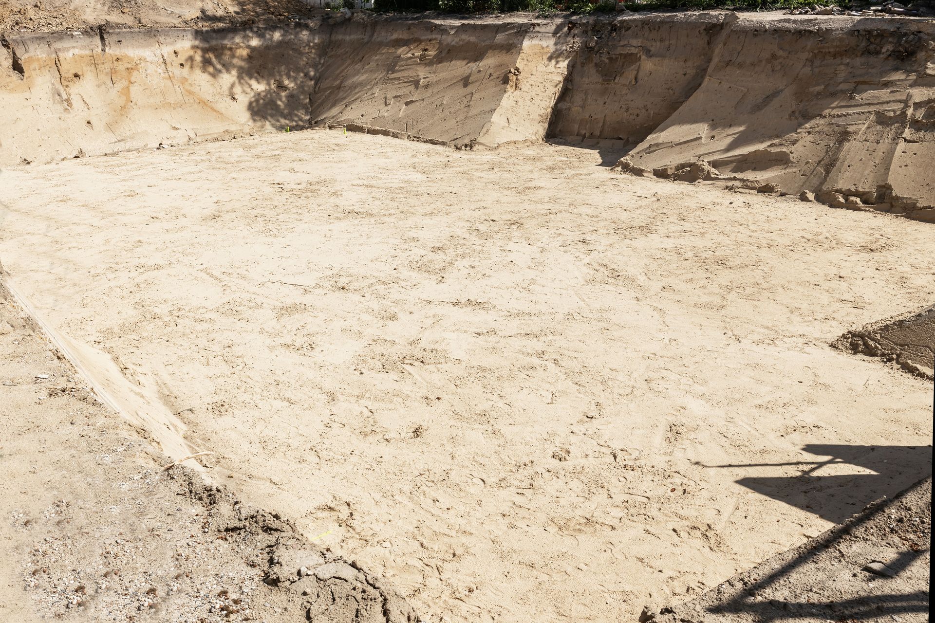 Excavation pit for a new building.