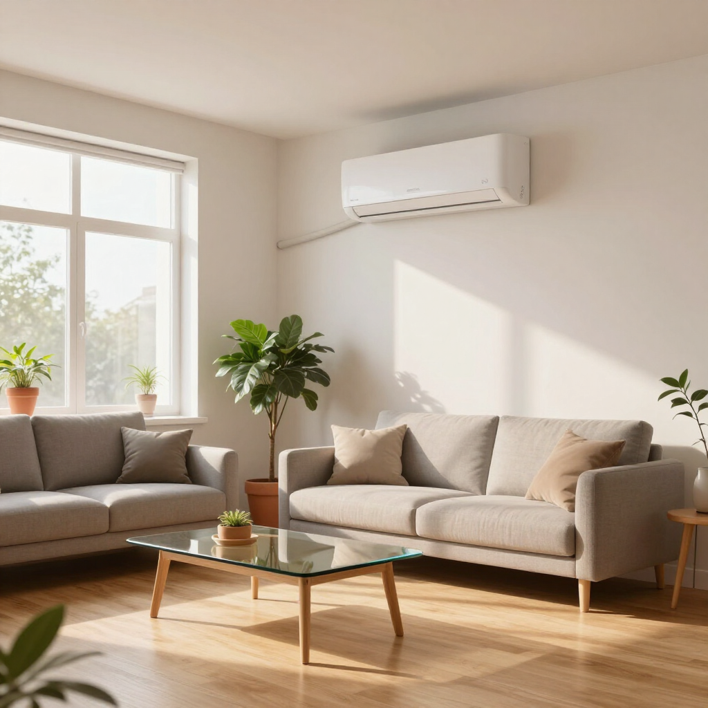 Airco ontvochtigen in de winter: split-airco in de woonkamer