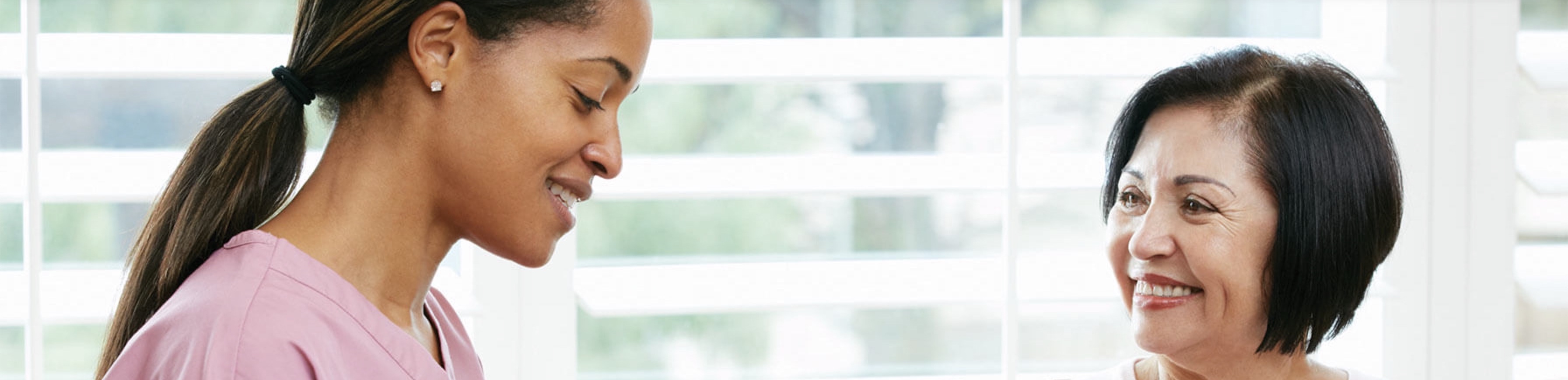 elderly person with caregiver