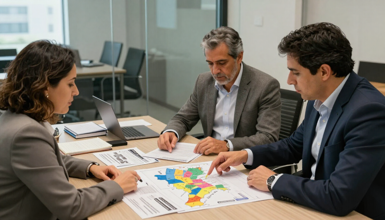 Equipo analizando la planificación de una campaña política