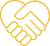 A handshake in the shape of a heart.