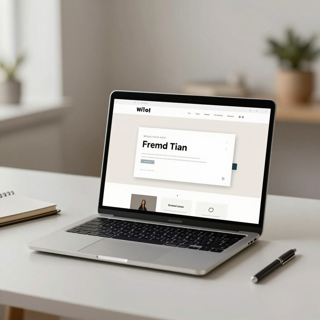 Professional website design on a laptop representing credibility