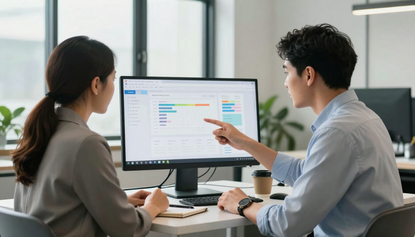 Website support team helping a small business manage its online presence