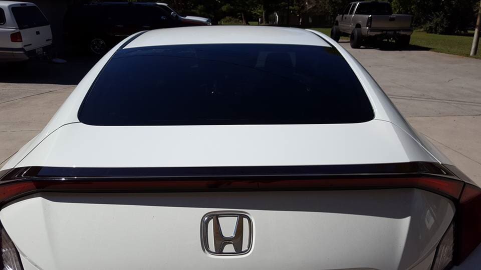Back View of White Car - Automobile Window Tinting in Knoxville, TN