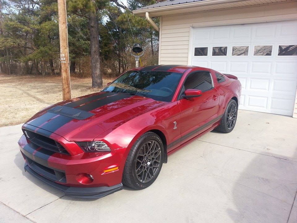 Red Car on Garage - Automobile Window Tinting in Knoxville, TN