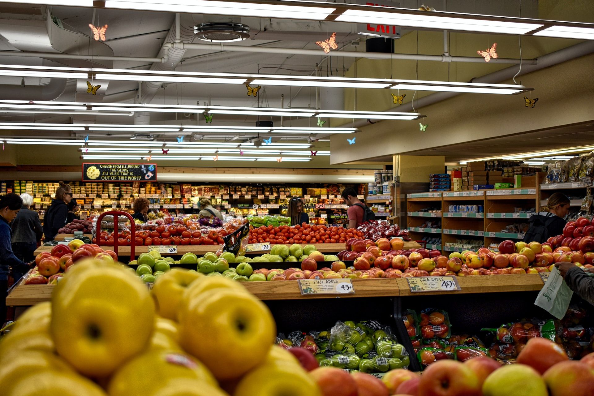 fruit in grocery store
