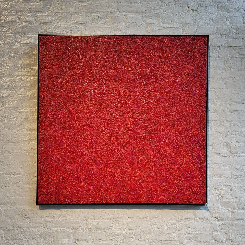 compositie rood 4 - schilderij van Jo & Josie, verfding.nl