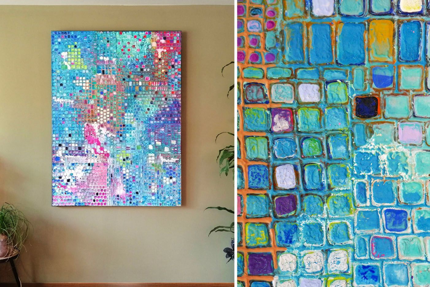 Jo & Josie - verfding.nl - Connection I (2019) 120 x 100 cm - sold