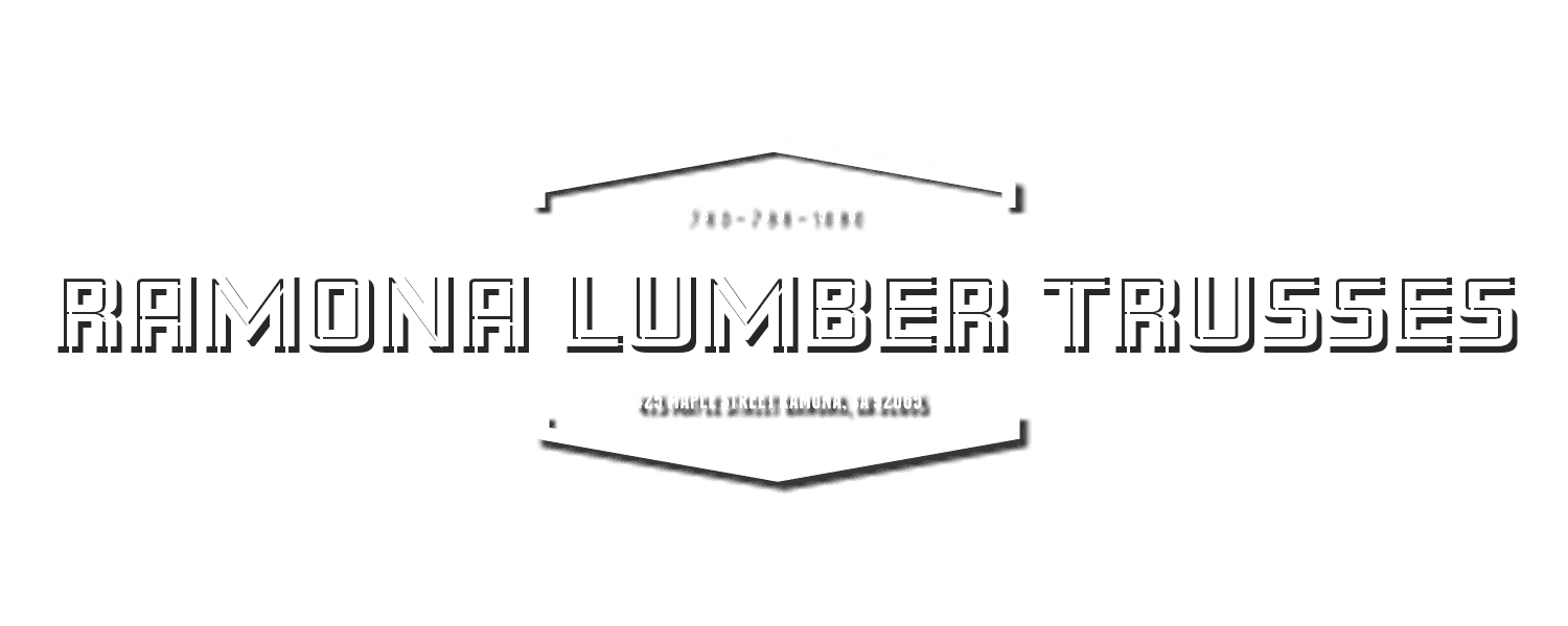 Logo for Ramona Lumber Trusses, a lumber company.