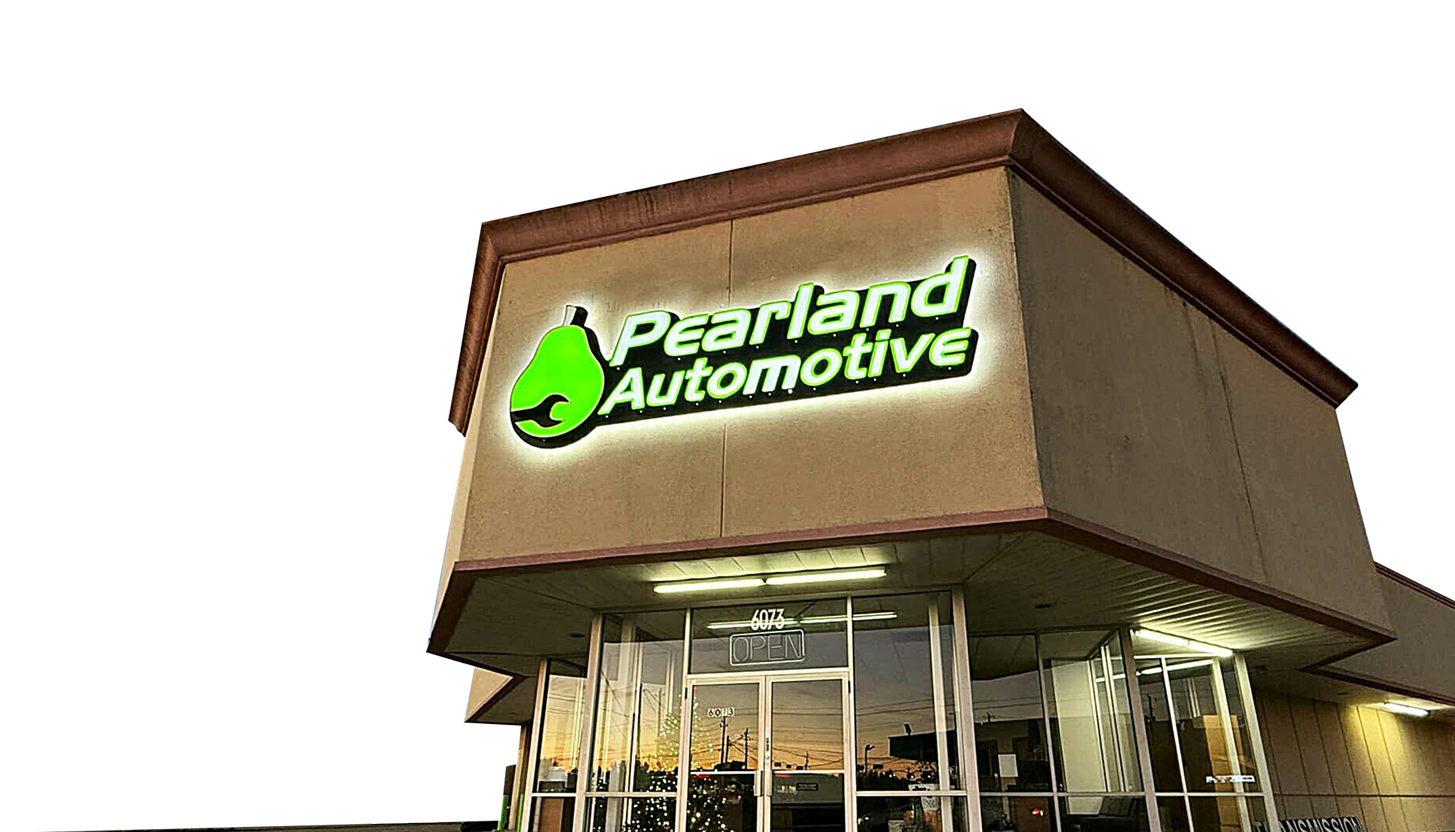 The front of a pearlland automotive store  | Pearland Automotive