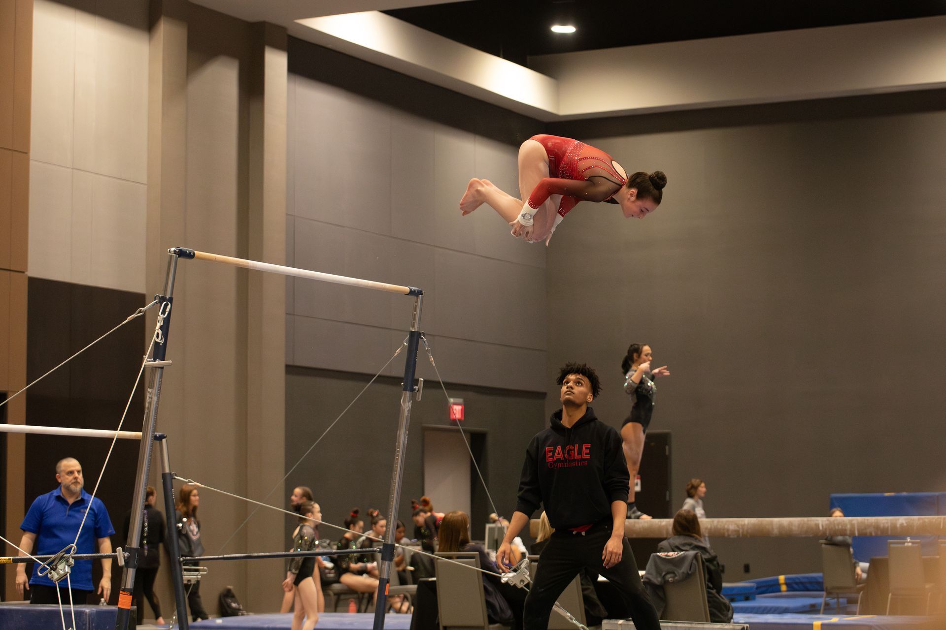 Gymnast on Parallel Bars