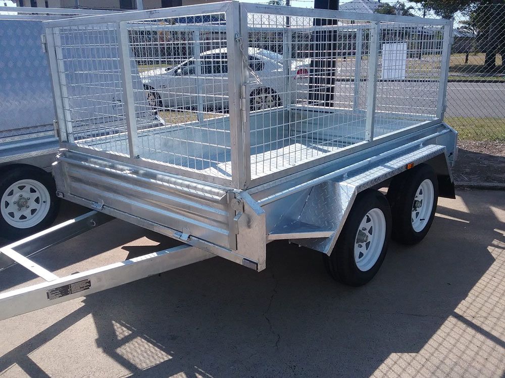 Box Car Trailer With Cage — Drop Deck Trailers In Hervey Bay QLD