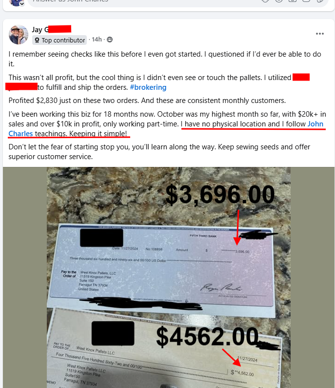 Nice check for The Simplest Biz Student
