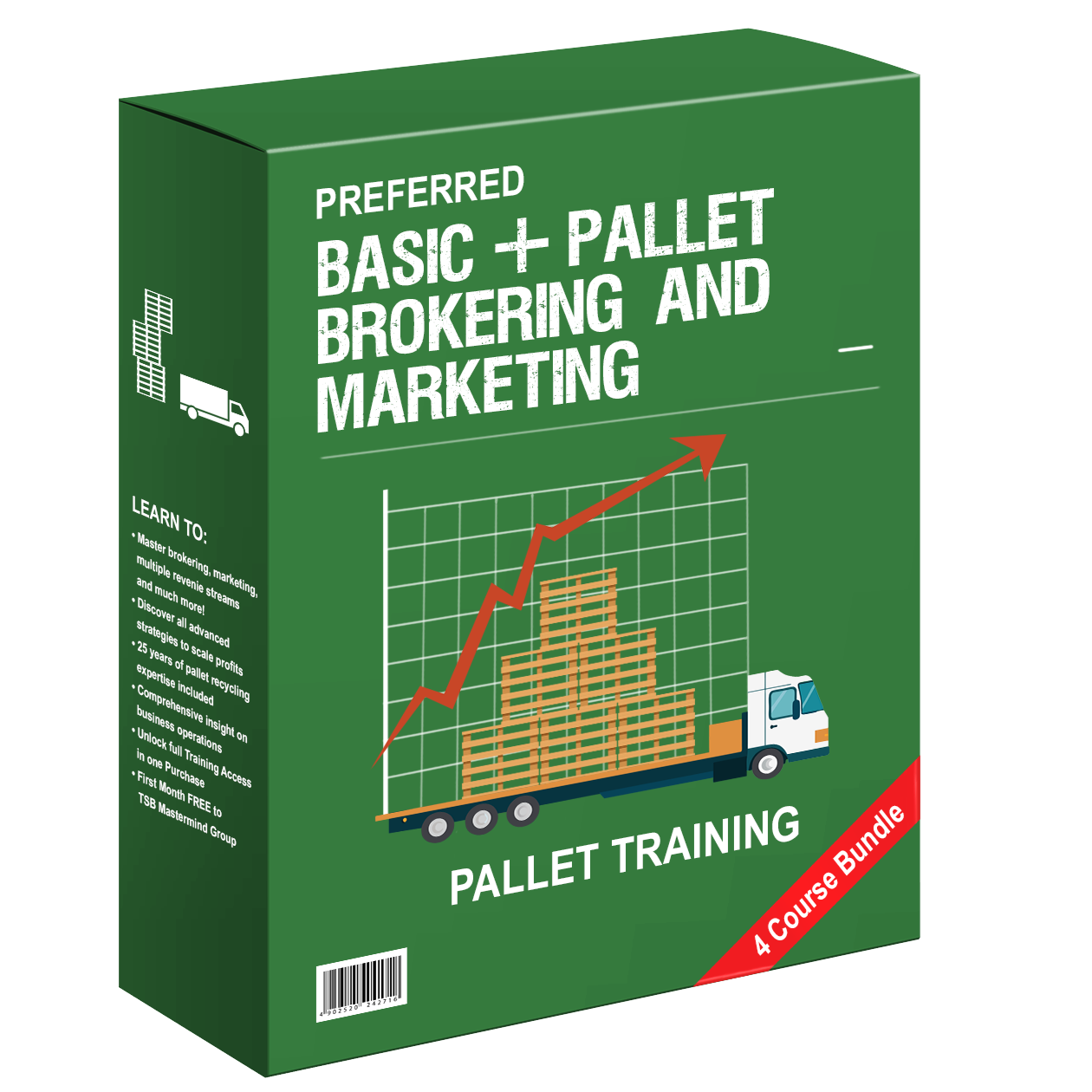 The Simplest Biz training course box graphic, representing step-by-step guidance for starting a pallet business
