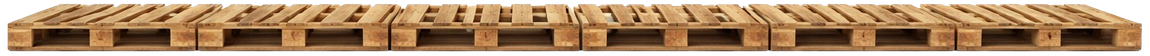Two wooden shipping pallets placed side-by-side against a plain white background.