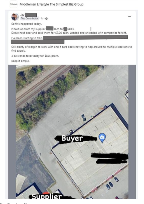 An aerial view of a building with the words buyer and supplier on it