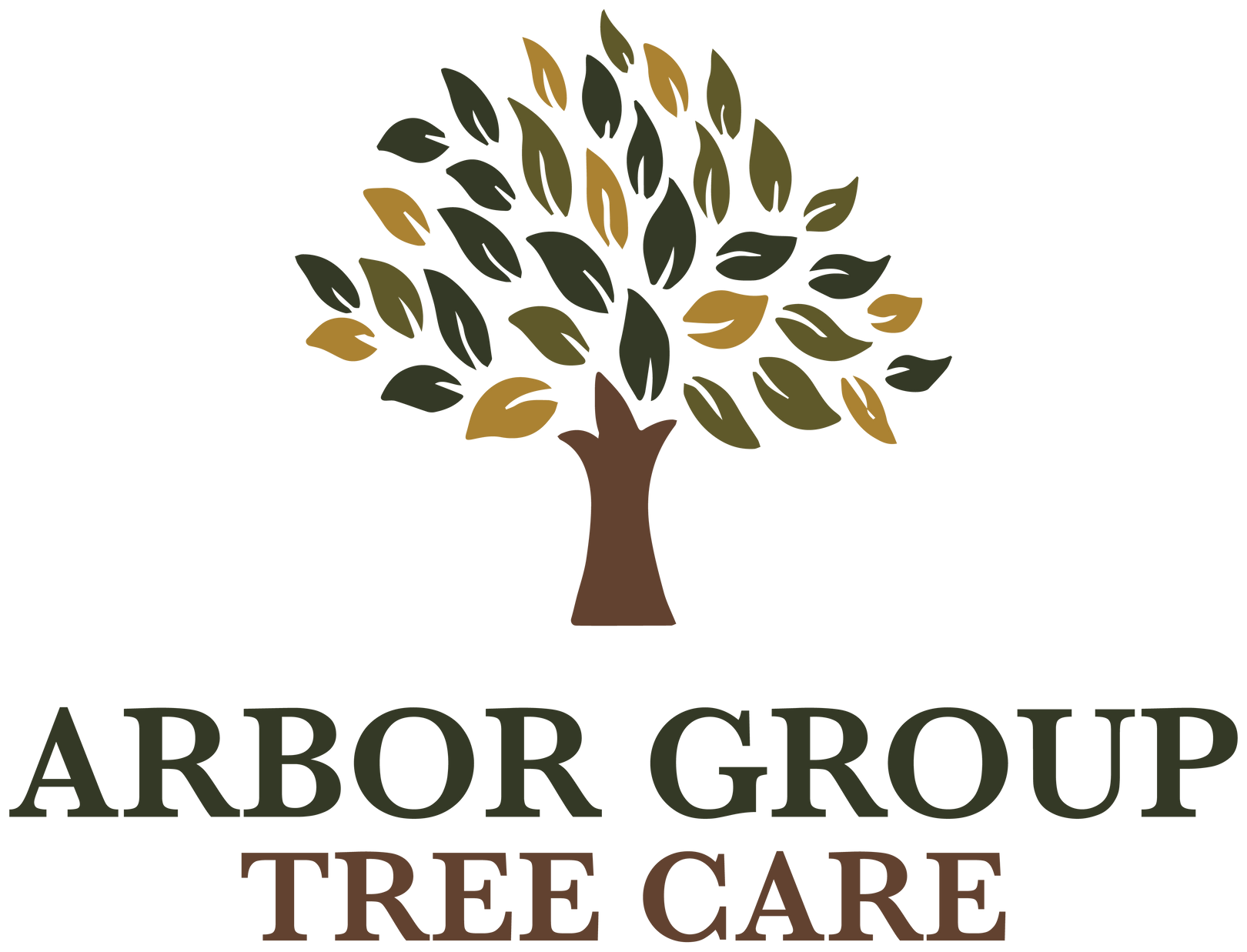 Arbor Group Tree Care logo with stylized tree and green-brown text