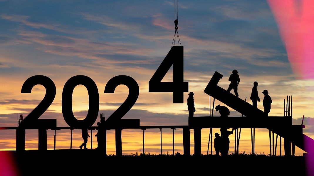 a construction site with the numbers 2024 on it