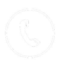 Phone icon inside a circle, outline style.