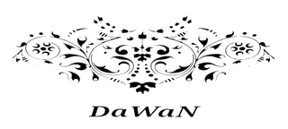 Black ornamental floral logo with the word “DaWaN” beneath it.