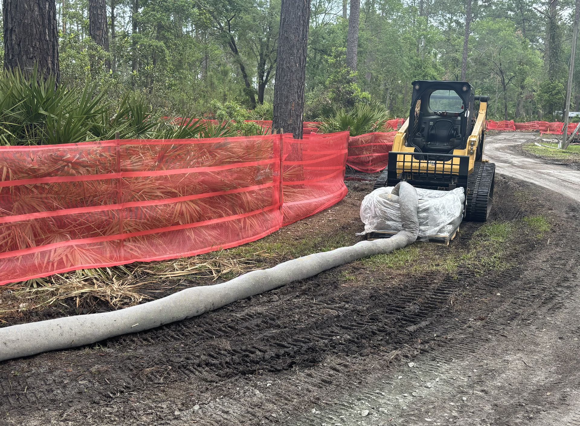 Compost Filter Sock Installation