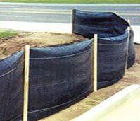 Silt Fence with Wood Stakes Silt Fence with Wood Stakes
