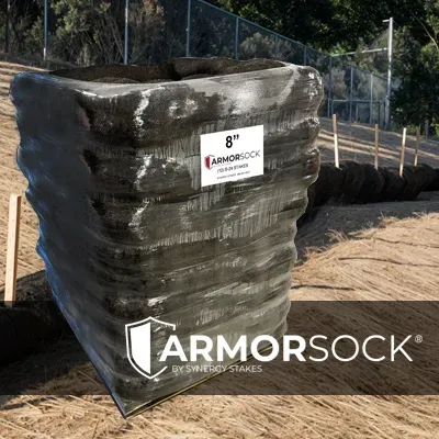 ArmorSock® Compost Filter Sock Barriers ArmorSock® Compost Filter Sock Barriers