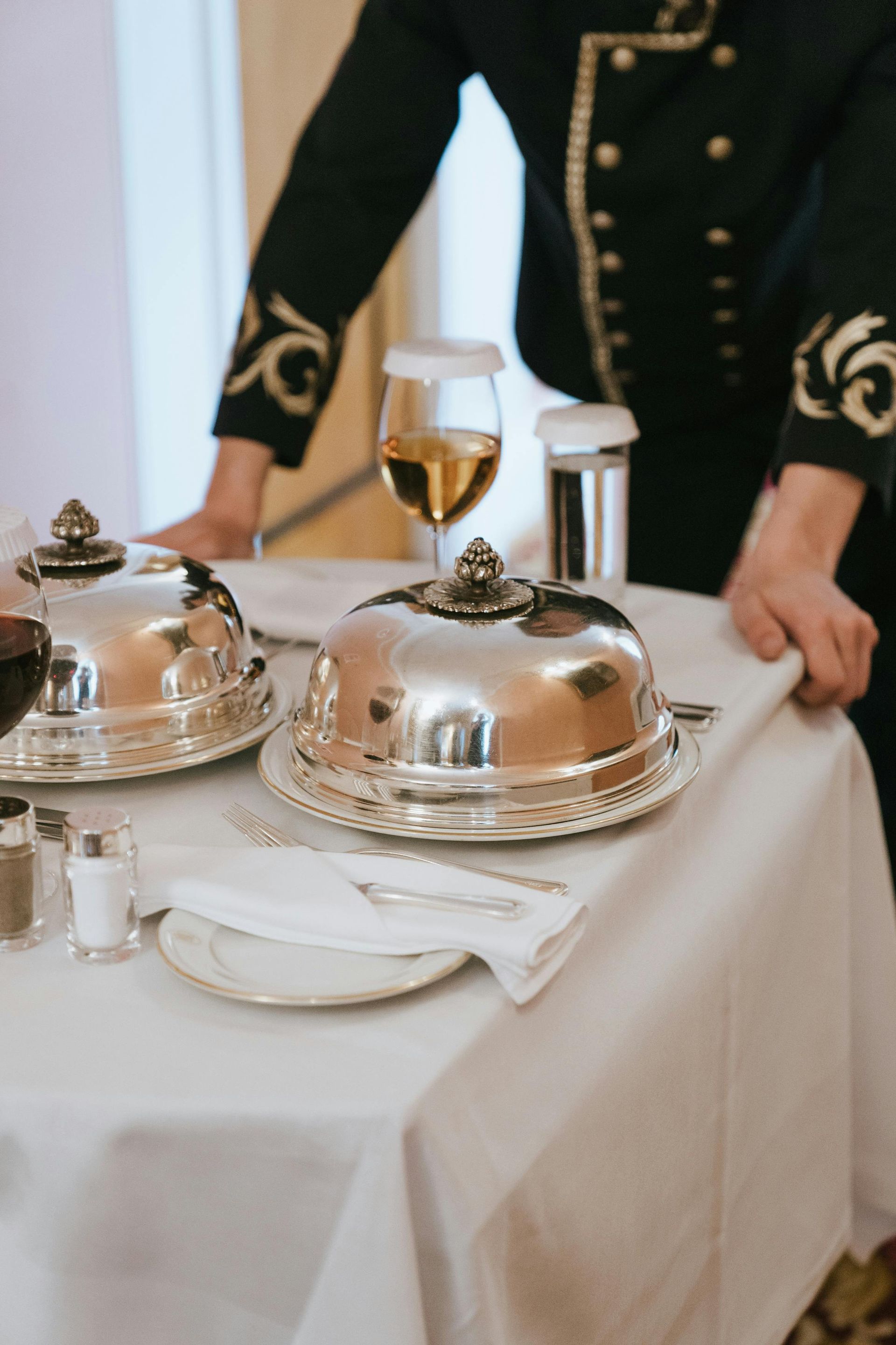 A waiter at a restaurant
