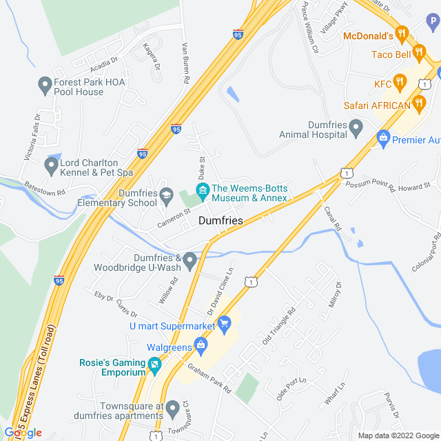 Map of business location