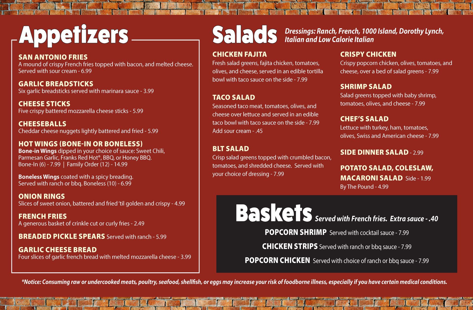 Appetizers Menu — Milford, NE — Pizza Kitchen Appetizers Menu — Milford, NE — Pizza Kitchen