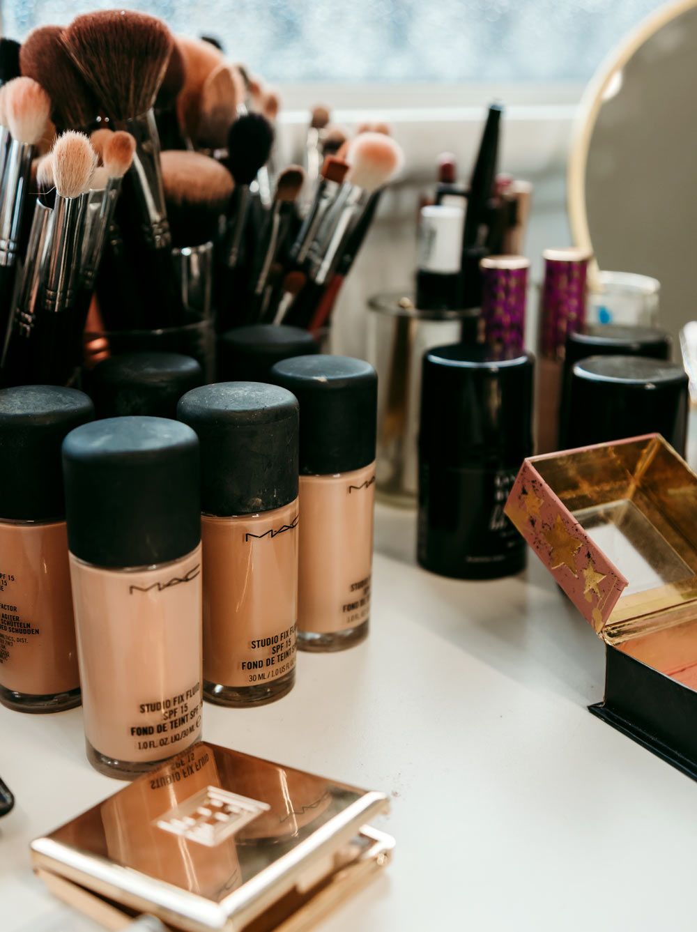 Different Kind Of Make Up And Brush — Gladstone Beauty Clinic In Gladstone Central QLD