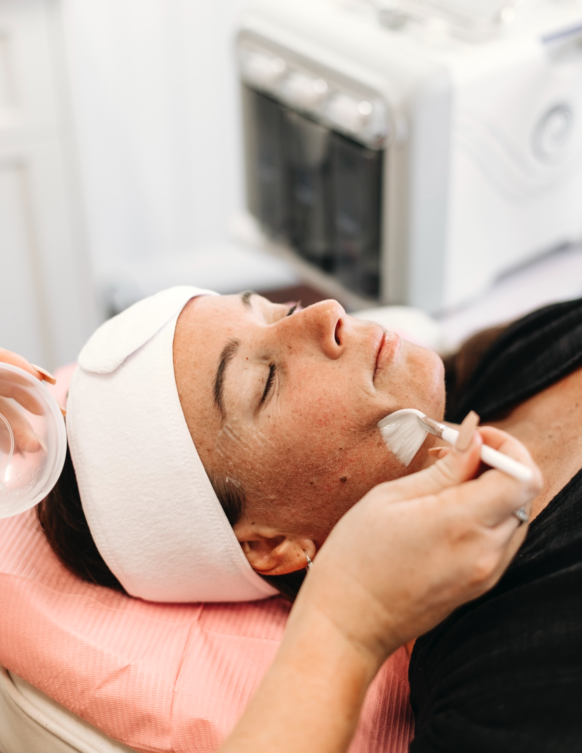 Woman getting a Facial— Gladstone Beauty Clinic In Gladstone Central QLD