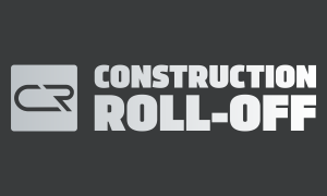 Logo reading “Construction Roll-Off” on a dark gray background with a white CR icon.