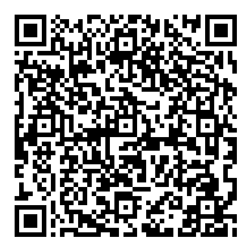 QR code: black and white matrix, encoding data.
