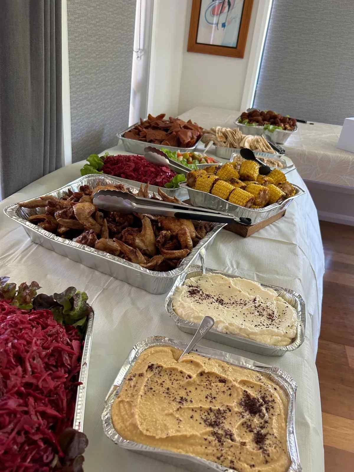 Buffet Table with Various Dishes — The Habibiz Catering in Forster, NSW
