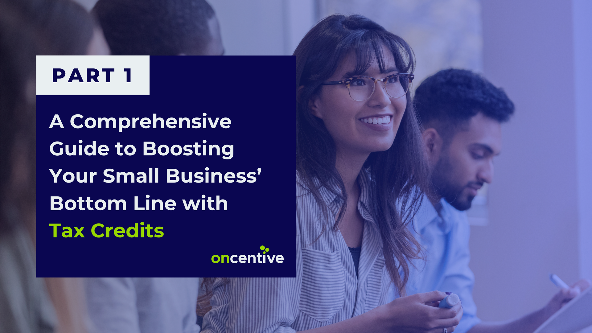 Woman learning with text: Boosting Your Small Business's Bottom Line with Tax Credits Guide: Part 1