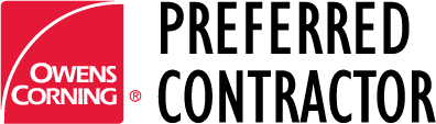 Owens Corning Preferred Contractor logo in red and black