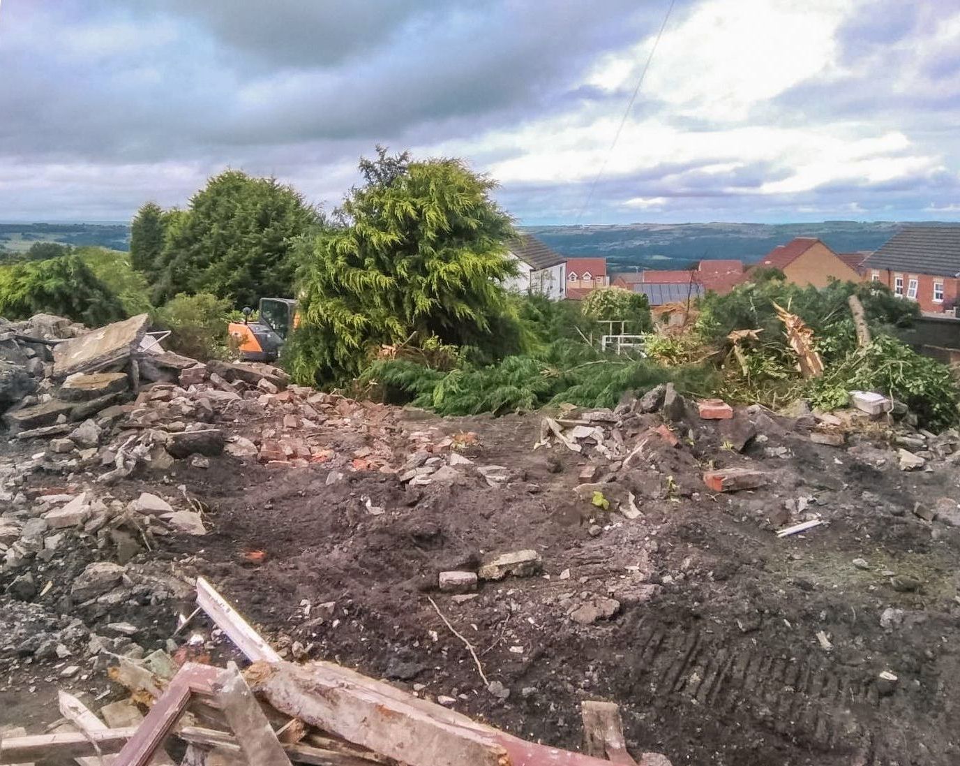 Demolition in progress