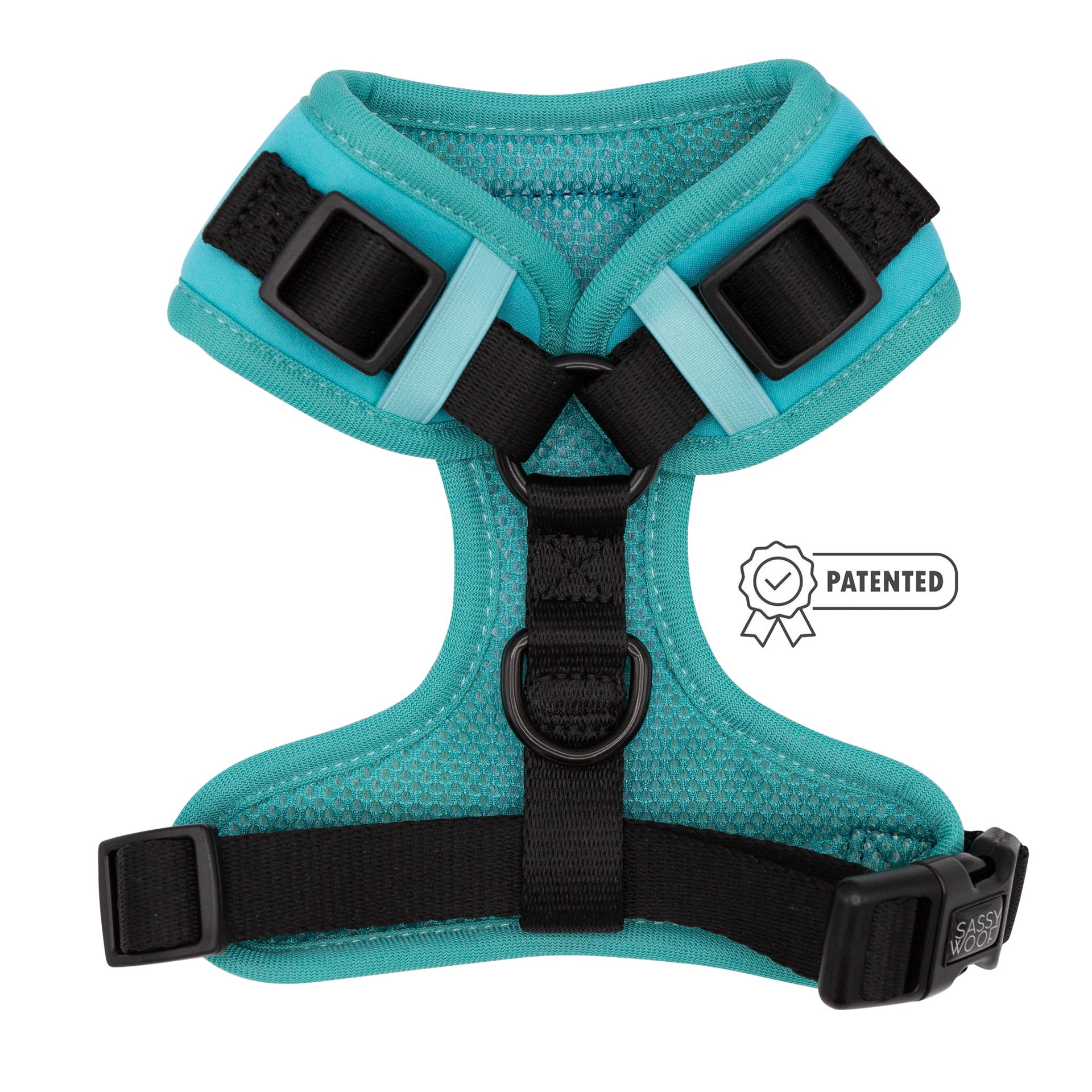 Arnés ajustable para perros - Verde azulado neón