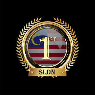 Golden emblem with the Malaysian flag, 