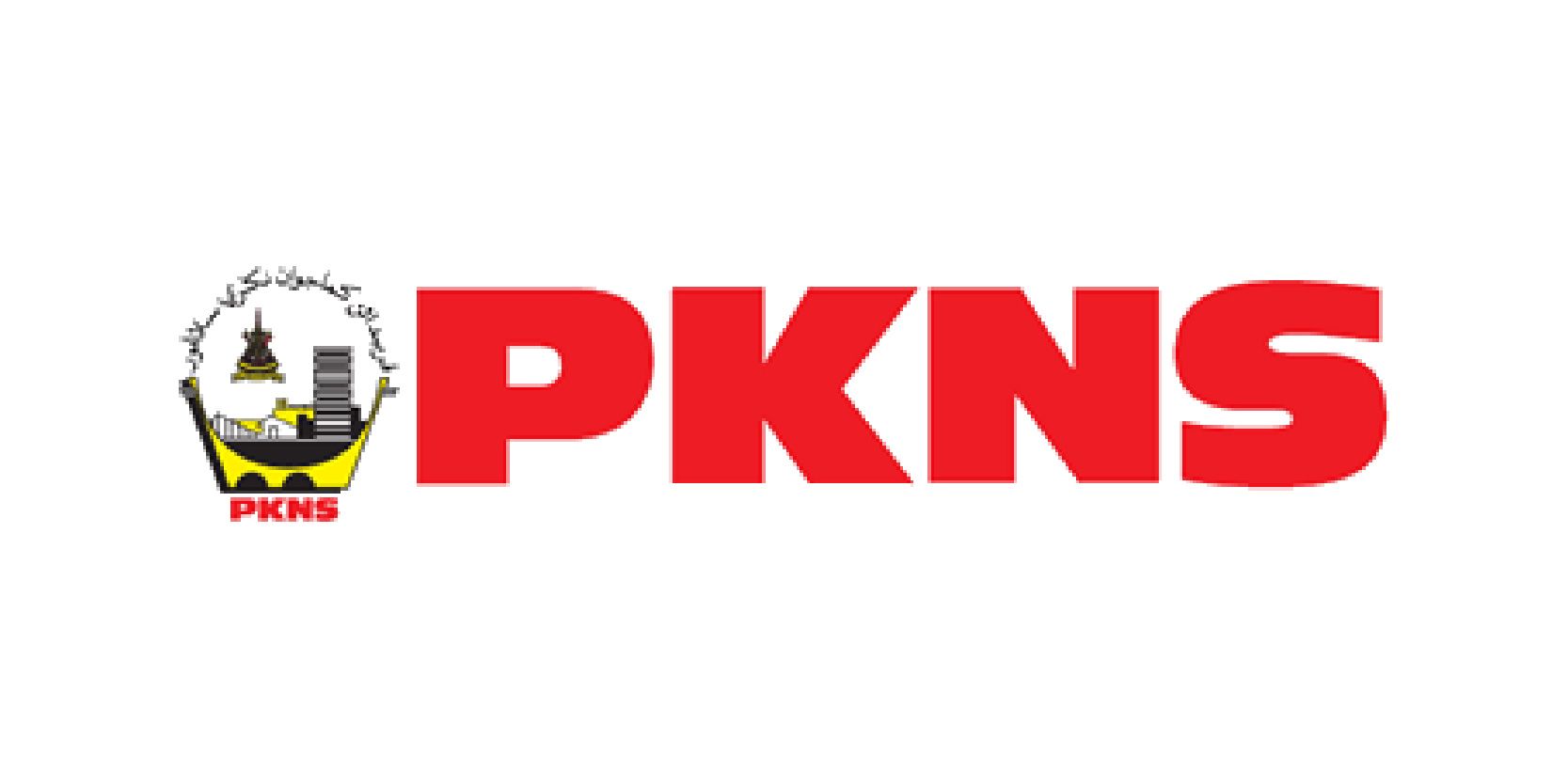 Logo of PKNS, a Malaysian government agency. It features a red 