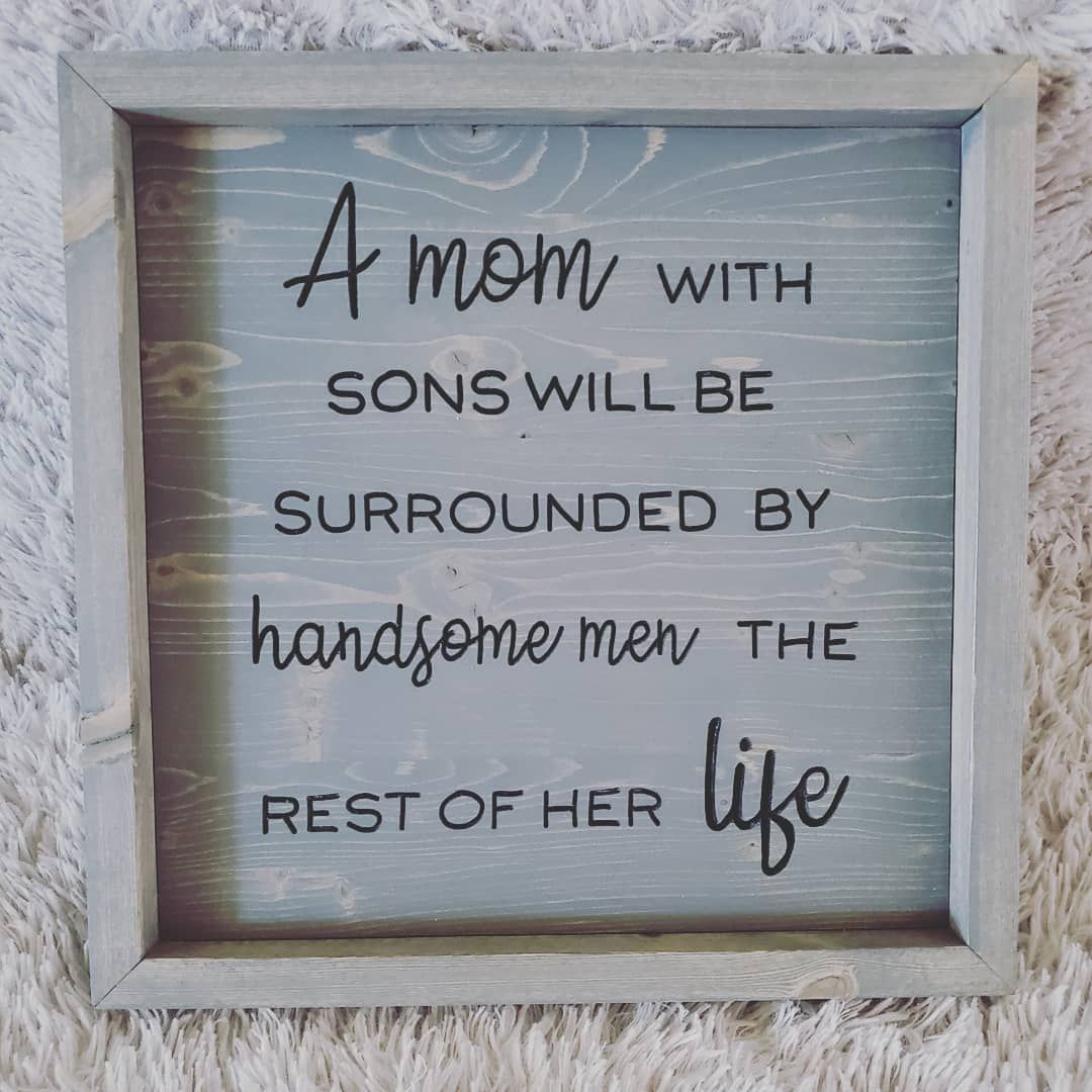 Wooden sign with text:
