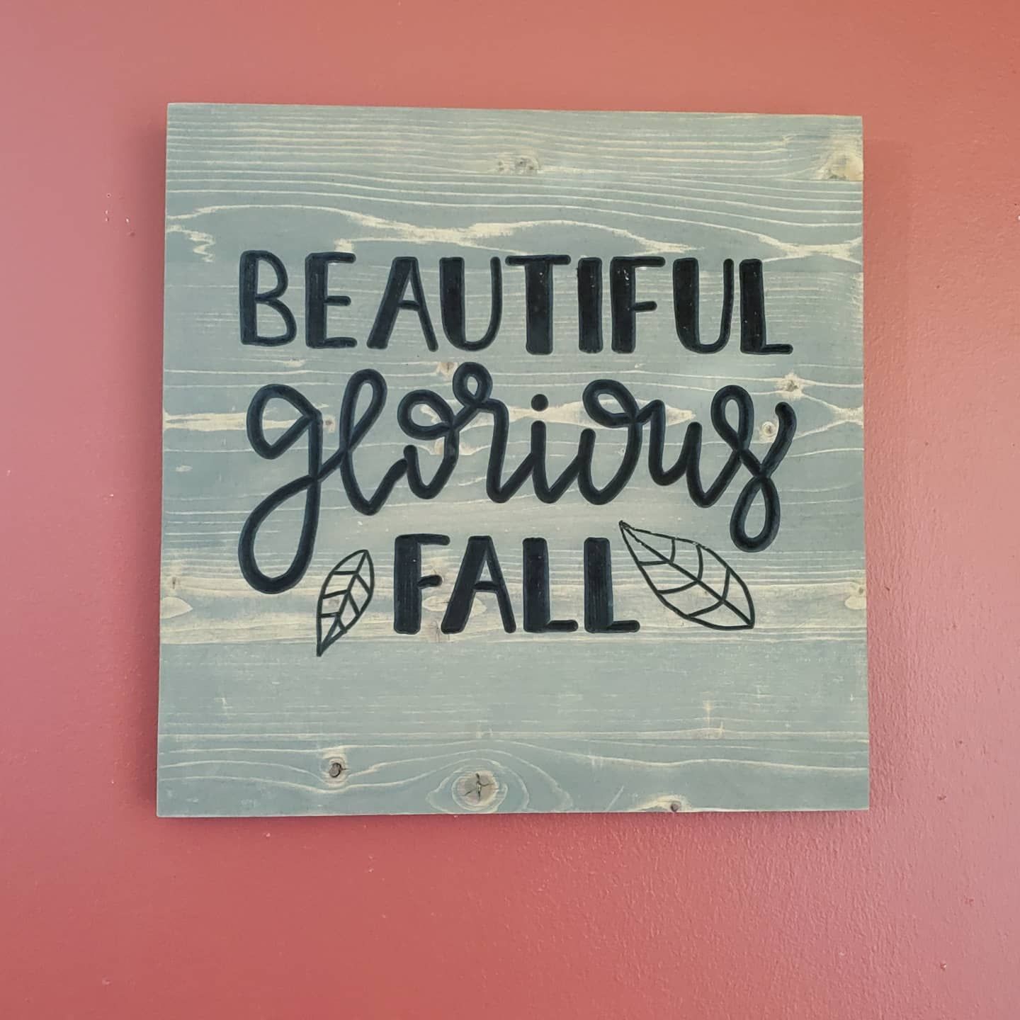 Wooden sign with