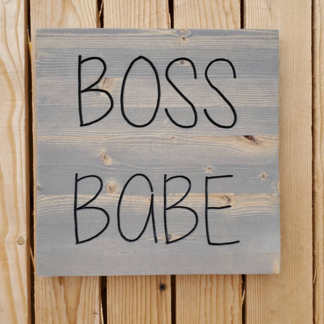 Wooden sign with the words