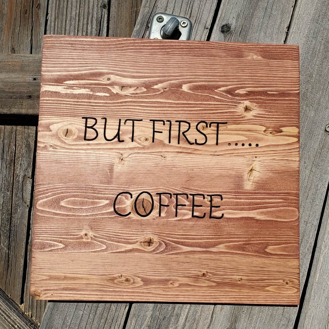 Wooden sign with