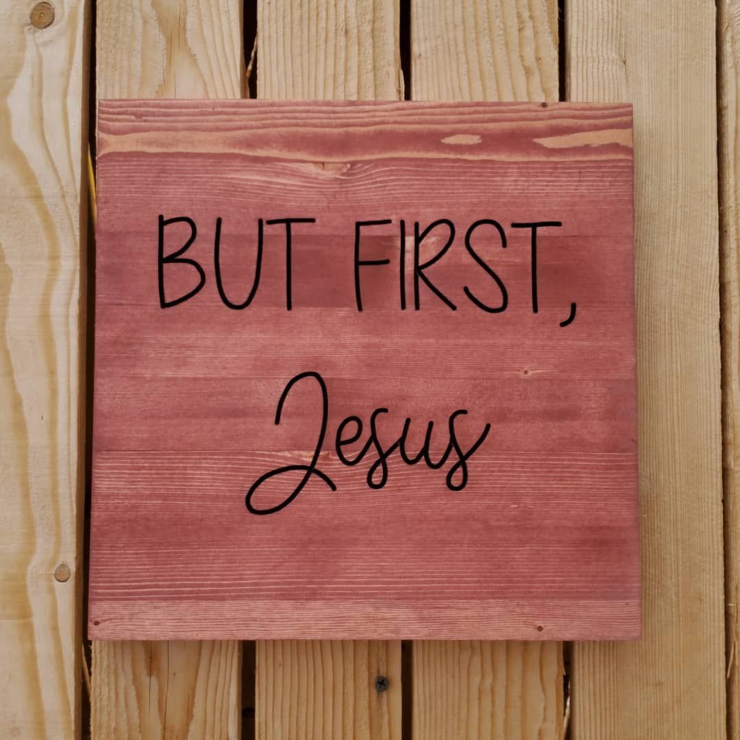 Wooden sign with